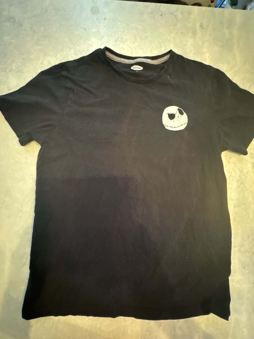 Old Navy The Nightmare Before Christmas Jack Skellington Black T-Shirt Medium